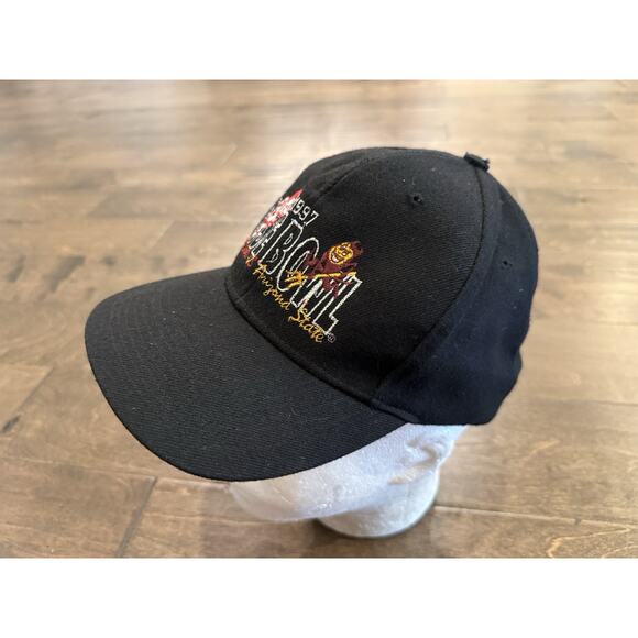 Streetwear × Vintage 1997 Ohio State Buckeyes vs Arizona  Vintage 1997 Ohio State Vs Arizona State Rose Bowl Adjustable SnapBack Hat Cap